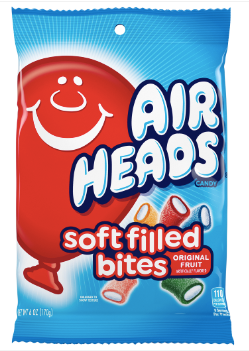 Airheads Peg Bag Soft Filled Bites 6oz x 12