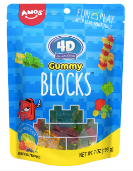 Amos 4D Gummy Blocks Peg 7oz x 12