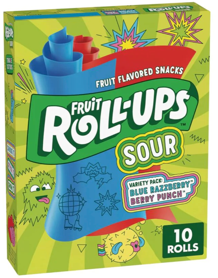 Fruit Roll Ups Sour 10s 5oz (141g) x 10