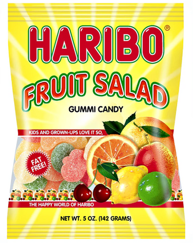 Haribo Peg Bag Fruit Salad 5oz x 12