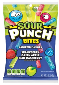Sour Punch Assorted Bites Peg 5oz x 12