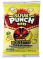 Sour Punch Banana Roulette Bites Peg 5oz x 12