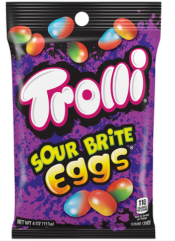 Trolli Peg Bag Sour Brite Crawler Eggs 4oz x 12
