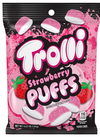Trolli Peg Bag Strawberry Puff 4.25oz x 12