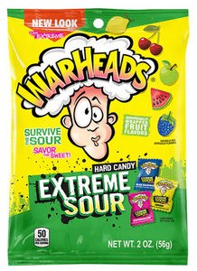 Warheads Extreme Sour Hard Candy Peg Beg x 12
