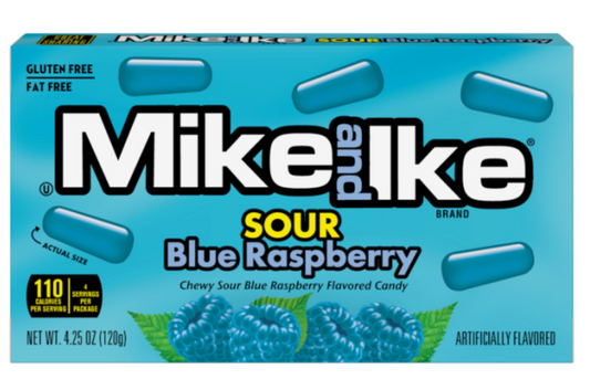 Mike & Ike Sour Blue Raspberry Theatre Box 120g x 12