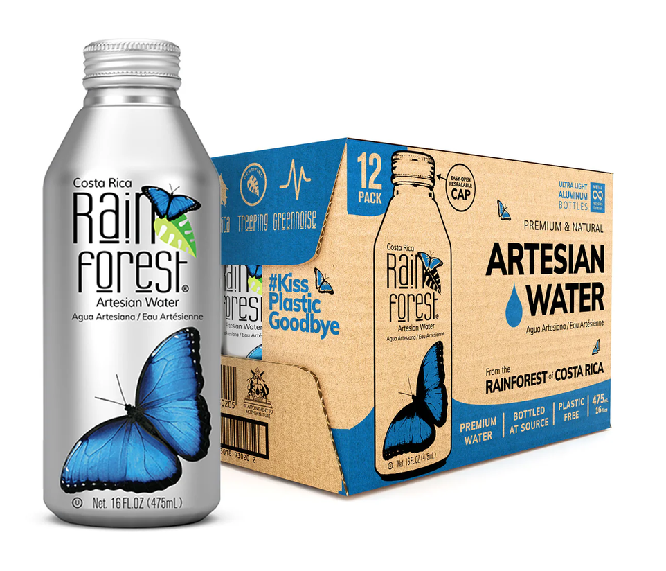 Rain Forest - Natural Artesian Spring Water Reuseable Bottle (475ml x12) Costa Rica