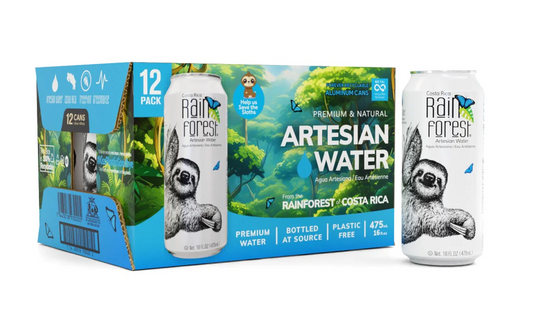 Rain Forest - Natural Artesian Spring Still Water Can (475ml x12) Costa Rica