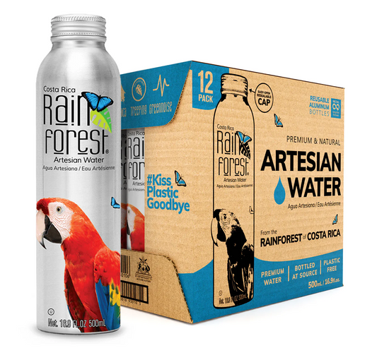 Rain Forest - Natural Artesian Spring Water Reuseable Bottle (500ml x12) Costa Rica