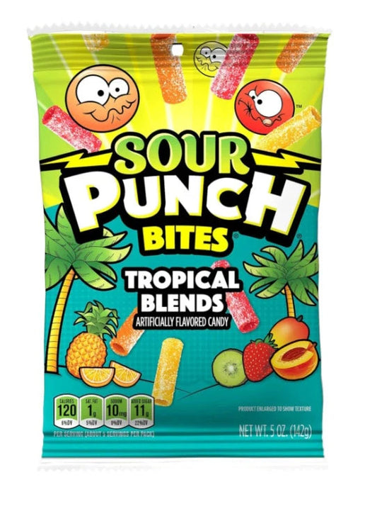 Sour Punch Tropical Bites Peg 5oz 1/12ct