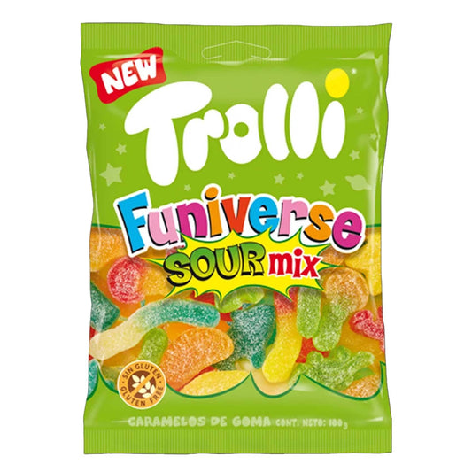 Trolli Funiverse Sour Mix Bags - 100g x 12