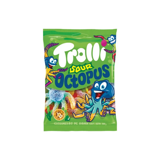 Trolli Sour Octopus Bags - 100g x 12