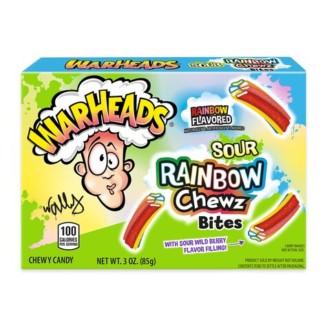 Warheads Rainbow Chewz Bites Theater Box - 3oz x 12