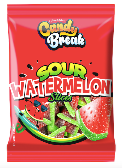 Halal Candy Break Sour Watermelon 4oz x 12