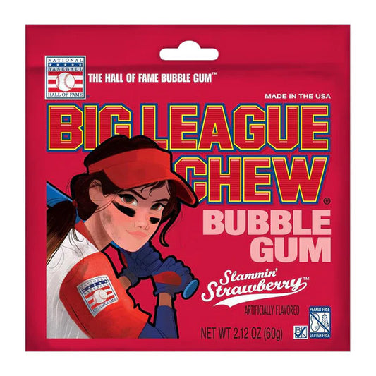 Big League Chew Girl Strawberry - 2.12oz x 12