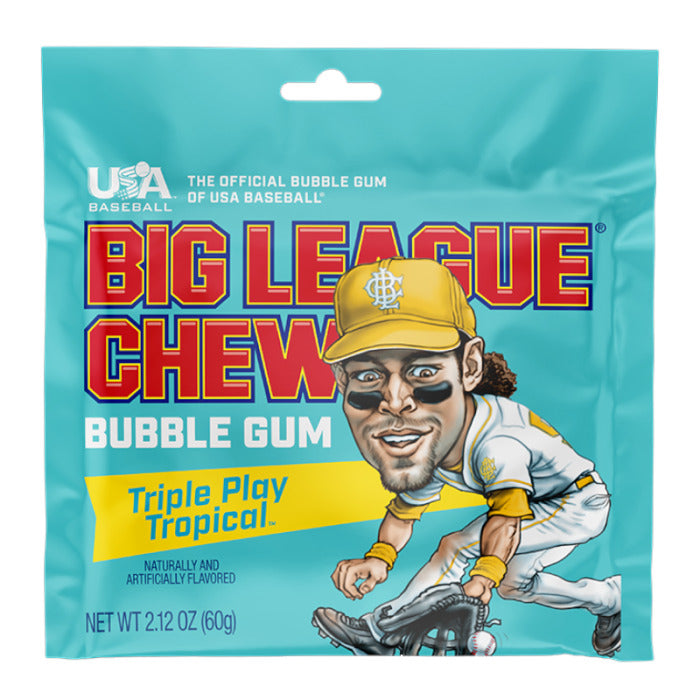 Big League Chew Triple Play Tropical - 2.12oz x12