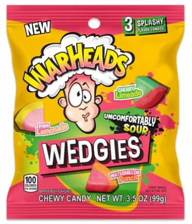 Warheads Wedgies Peg Bag - 12x 3.5oz
