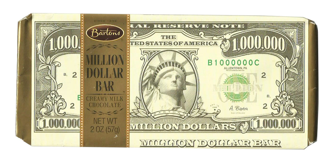 Barton's Million Dollar Bar creamy milk chocolate 2oz