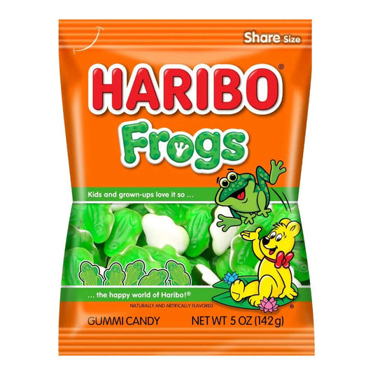 Haribo Peg Bag Frogs - 5oz x12ct