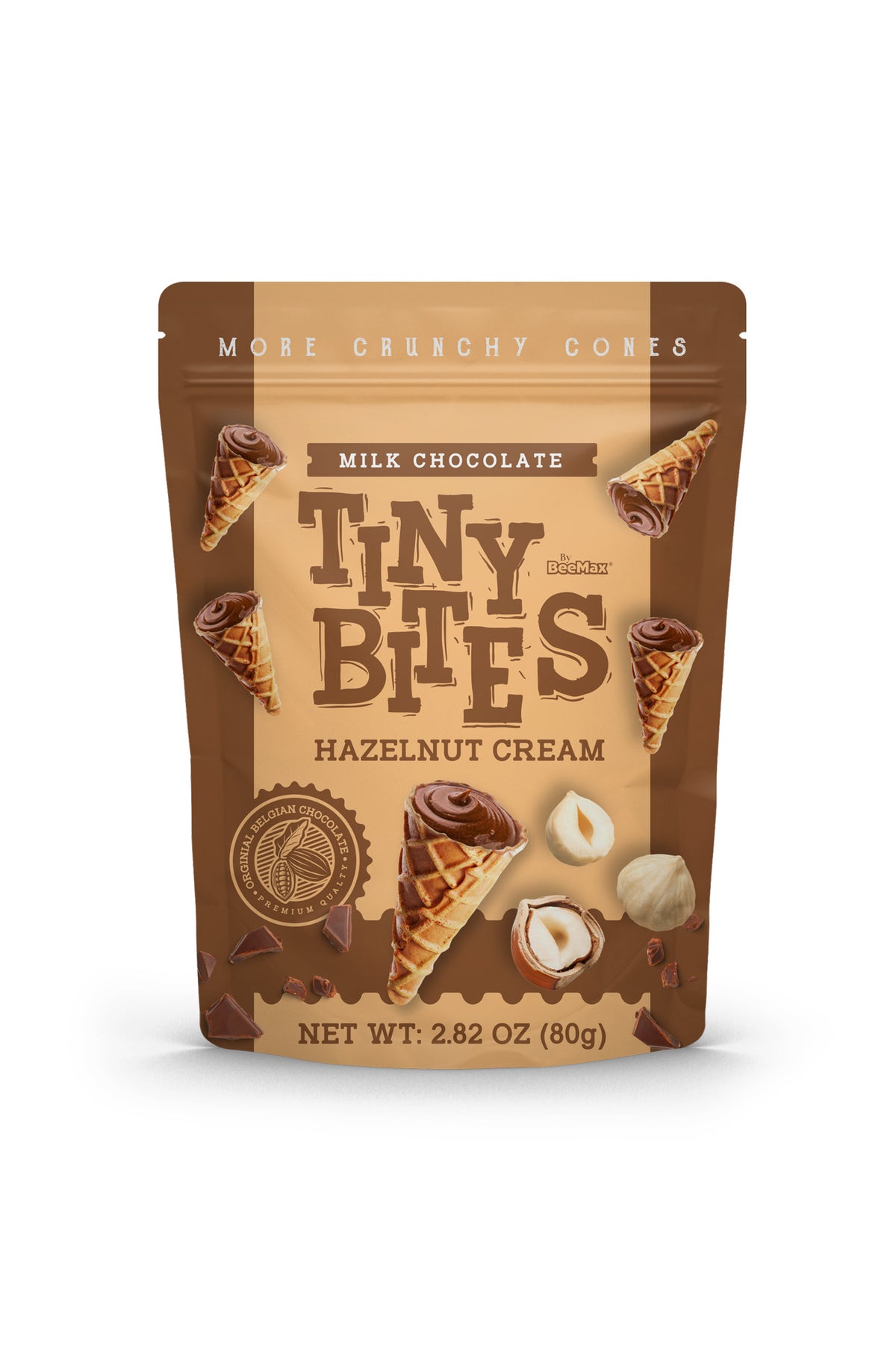 Tiny Bites Waffle Cones - Hazelnut Cream (12 x 80g)