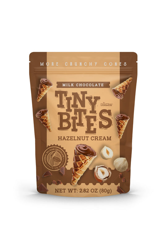 Tiny Bites Waffle Cones - Hazelnut Cream (12 x 80g)