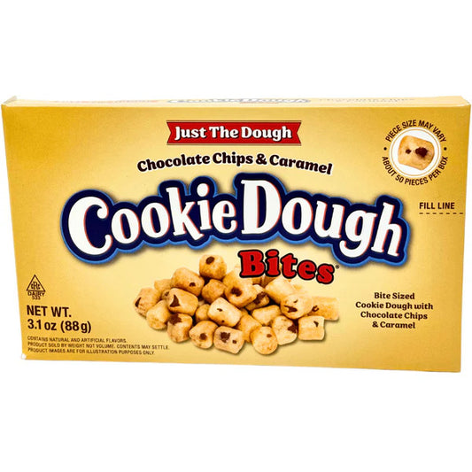 Cookie Dough Bites Chocolate Chips & Caramel Theatre Box - 3.1 oz x12
