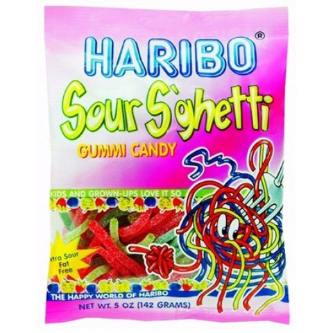 Haribo Sour S'ghetti Peg Bag 142g